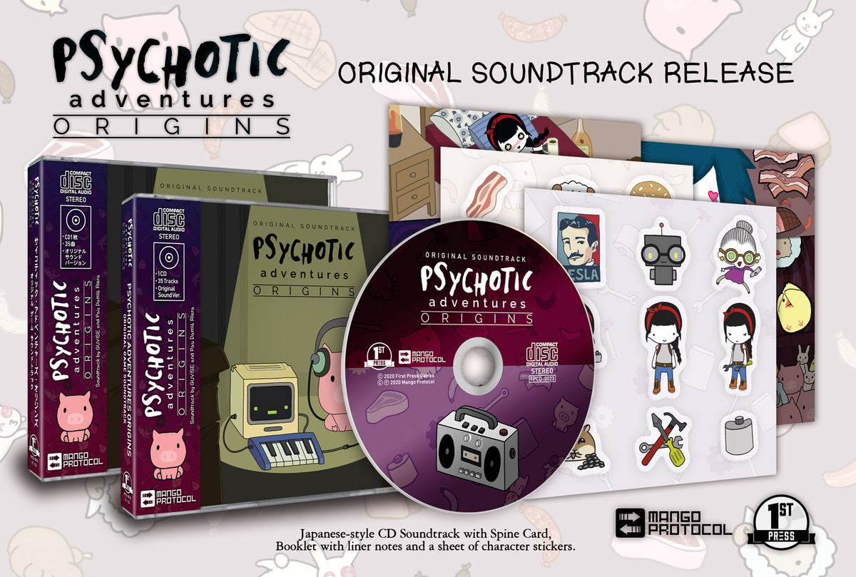 Psychotic Adventures Origins Premium CD Soundtrack – First Press Games