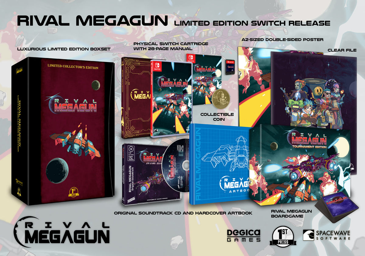 新品　ライバル・メガガン　RIVAL MEGAGUN switch版 Rival Megagun Nintendo Switch Collector's Edition Unboxing