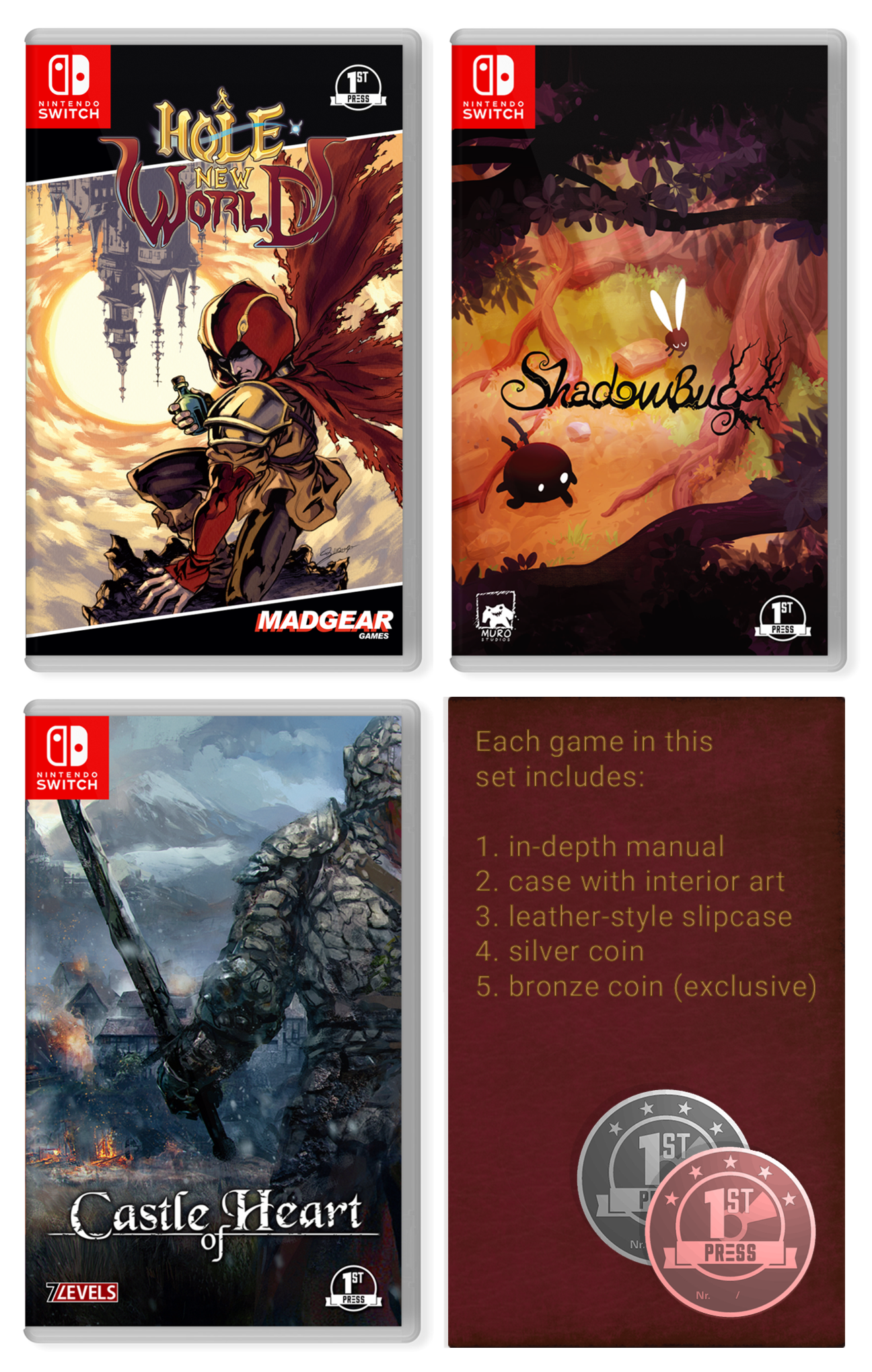Nintendo Switch Triple Set #1 – First Press Games Nintendo Switch Triple Set #1 – First Press Games