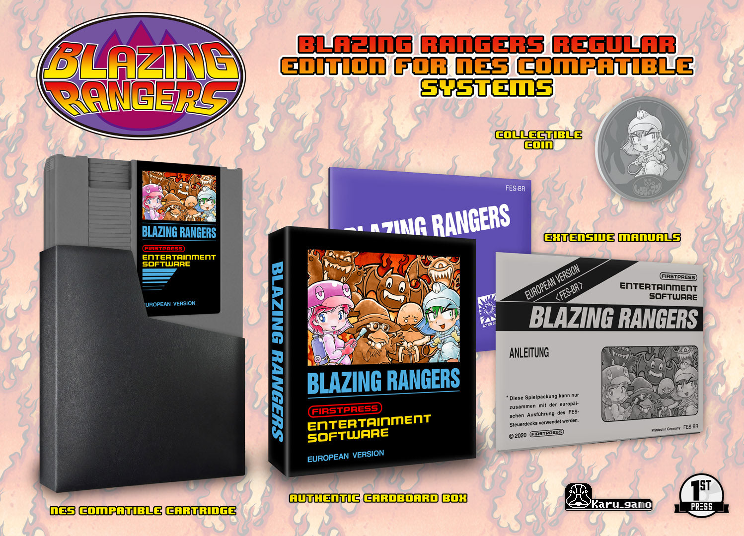Blazing Rangers NES EU style Regular Edition (Bienengräber Style 